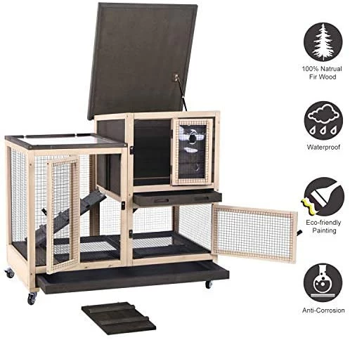 Outlet 💯 Mia's Pet Supply Upgrade Rabbit Hutch Rabbit Cage Indoor Bunny Hutch With Run Outdoor Rabbit House Rabbit Houses & Accessories ⌛ 3 Mia's Pet Supply Upgrade Rabbit Hutch Rabbit Cage Indoor Bunny Hutch With Run Outdoor Rabbit House Rabbit Houses & Accessories