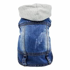 Mia's Pet Supply Cool Blue Denim Coat Small Medium Dogs Apparel