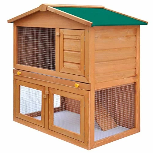 Wholesale 👍 Mia's Pet Supply VidaXL Outdoor Rabbit Hutch 3 Doors Rabbit Houses & Accessories ⌛ 2 Mia's Pet Supply VidaXL Outdoor Rabbit Hutch 3 Doors Rabbit Houses & Accessories