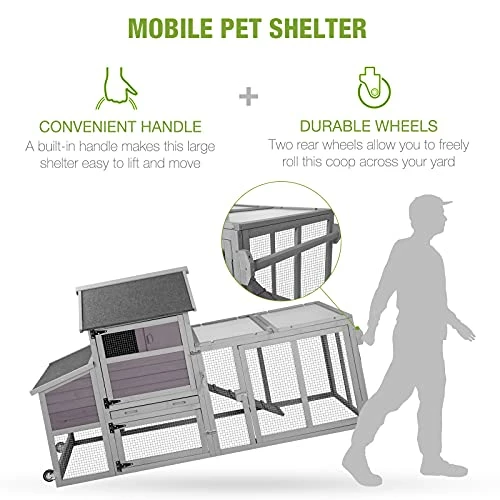 Top 10 🎉 Mia's Pet Supply Chicken Coop Cages 81in Mobile Chicken Coop Multi-Level Hen House ⭐ 2 Mia's Pet Supply Chicken Coop Cages 81in Mobile Chicken Coop Multi-Level Hen House