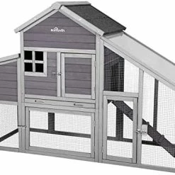 Mia's Pet Supply Aivituvin Chicken Coop 65" Wooden Hen House With Large Nesting Box Chicken Coop Cages
