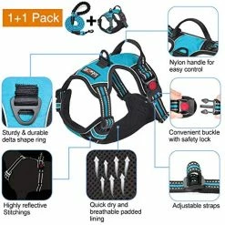 Outlet 😍 Mia's Pet Supply Leashes And Harness DRI No Pull 🐶 Dog Harness Adjustable Reflective Oxford 😉 11 Mia's Pet Supply Leashes And Harness DRI No Pull Dog Harness Adjustable Reflective Oxford