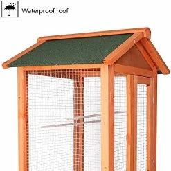 Mia's Pet Supply Vilobos Large Wooden Aviary Standing Vertical Play House Aviary & Perches