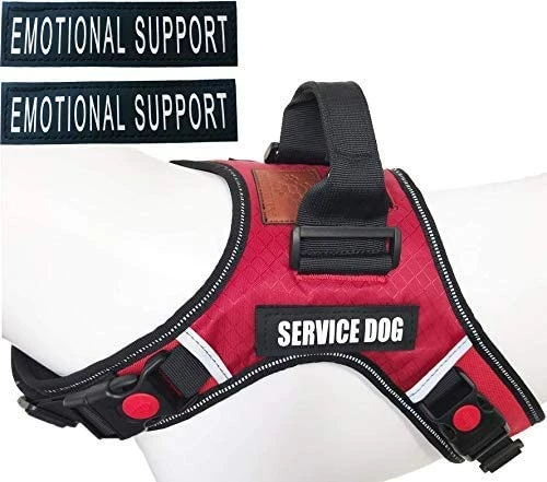Outlet ❤️ Mia's Pet Supply Leashes And Harness ALBCORP Service 🐕 Dog Vest Harness - Reflective - Woven Nylon, Neoprene Handle 🌟 14 Mia's Pet Supply Leashes And Harness ALBCORP Service Dog Vest Harness - Reflective - Woven Nylon, Neoprene Handle