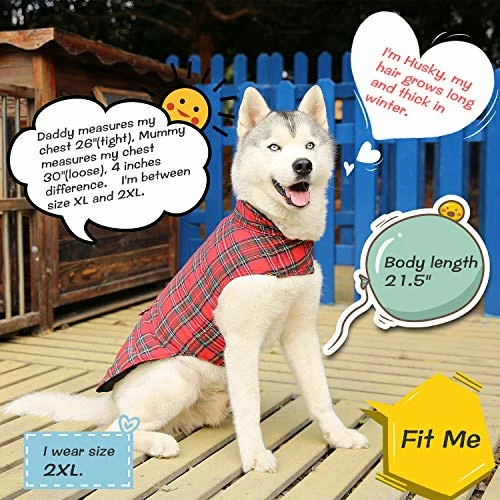 Best Sale 😉 Mia's Pet Supply Apparel KAMA BRIDAL Plaid 🐶 Dog Fleece Vest, Reversible Warm 🐶 Dog Clothes, 🥰 9 Mia's Pet Supply Apparel KAMA BRIDAL Plaid Dog Fleece Vest, Reversible Warm Dog Clothes,