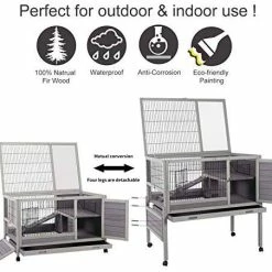 Mia's Pet Supply Rabbit Houses & Accessories Aivituvin Rabbit Hutch Indoor And Outdoor Bunny Cage
