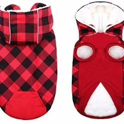 Mia's Pet Supply Kuoser British Style Plaid Dog Winter Coat
