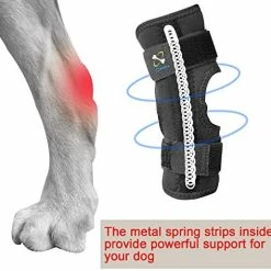 Mia's Pet Supply Apparel Powerful Dog Canine Rear Leg Hock Joint Brace With Metal Spring Strips