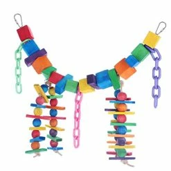 Mia's Pet Supply : Pure Natural Colorful Wood Parrot Toys,