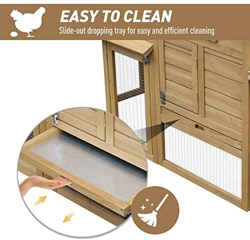 Top 10 🔥 Mia's Pet Supply PawHut 59" Small Solid Wood Enclosed Outdoor Backyard Chicken Coop Kit ⭐ 9 Mia's Pet Supply PawHut 59" Small Solid Wood Enclosed Outdoor Backyard Chicken Coop Kit