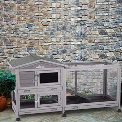 Coupon 🔔 Mia's Pet Supply 62" Rabbit Hutch Indoor And Outdoor Bunny Cage Rabbit Houses & Accessories 🥰 8 Mia's Pet Supply 62