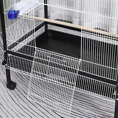 Brand new โ๏ธ Mia's Pet Supply PawHut 54" Rolling Flight Cage Extra Large Bird House Aviary & Perches ๐ 6 Mia's Pet Supply PawHut 54" Rolling Flight Cage Extra Large Bird House Aviary & Perches
