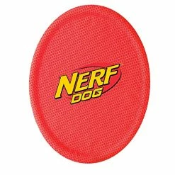 Mia's Pet Supply Pet Supplies : Pet Flying Discs : Nerf Dog Nylon Flying Disk Dog Toy, Large, Red : Dog Toys