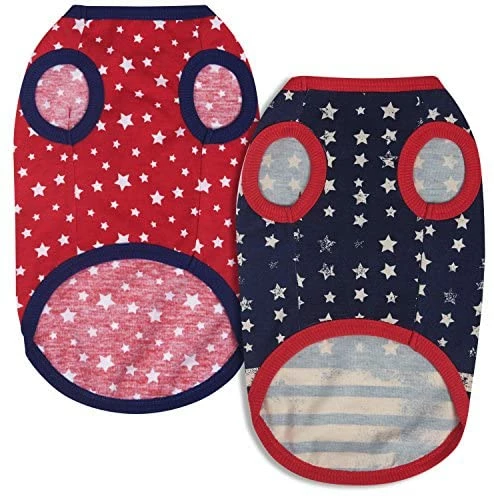 Cheapest ๐ Mia's Pet Supply Blueberry Pet Pack Of 2 Soft & Comfy Patriotic Spirit USA Stars Stripes American Flag Apparel ๐คฉ 5 Mia's Pet Supply Blueberry Pet Pack Of 2 Soft & Comfy Patriotic Spirit USA Stars Stripes American Flag Apparel