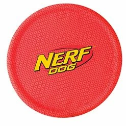 Mia's Pet Supply Pet Supplies : Pet Flying Discs : Nerf Dog Nylon Flying Disk Dog Toy, Large, Red : Dog Toys