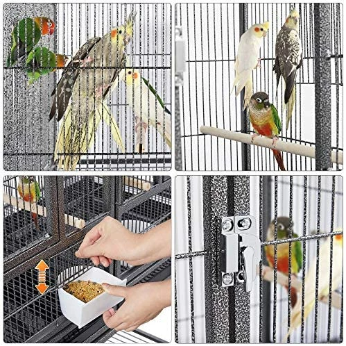 Hot Sale ๐ Mia's Pet Supply Aviary & Perches YAHEETECH 41.5" Stackable Divided Breeder Breeding Parakeet Bird Cage โ 3 Mia's Pet Supply Aviary & Perches YAHEETECH 41.5" Stackable Divided Breeder Breeding Parakeet Bird Cage