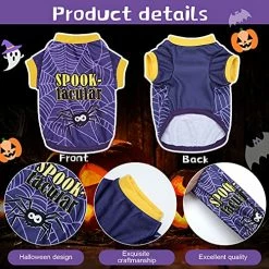 Mia's Pet Supply Apparel 5 Pcs Fall Halloween Dog Shirt Halloween