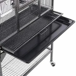 Mia's Pet Supply Topeakmart 53.7-inch Bird Cage With Stand Wrought Iron Construction Aviary & Perches