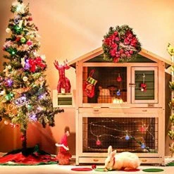 Mia's Pet Supply Petsfit Bunny Cage, Outdoor Rabbit Hutch Rabbit Houses & Accessories