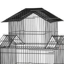 Mia's Pet Supply Aviary & Perches Yaheetech 55-inch Rolling Standing Triple Roof Top Medium Parrot Cage