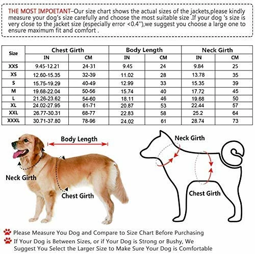 Buy ⌛ Mia's Pet Supply MIGOHI 🐕 Dog Jacket For Winter Windproof Waterproof Reversible 🐕 Dog 🧥 Coat ⌛ 4 Mia's Pet Supply MIGOHI Dog Jacket For Winter Windproof Waterproof Reversible Dog Coat