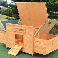 Mia's Pet Supply Omitree New 69" Wood Hen Chicken Duck Poultry Hutch House Coop Cage