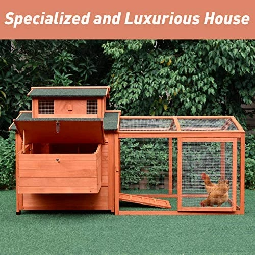 Discount 🔥 Mia's Pet Supply LAZY BUDDY Chicken Coop, 70 Wooden Chick Cage With 2 Hen Nesting Boxes Chicken Coop Cages 🥰 2 Mia's Pet Supply LAZY BUDDY Chicken Coop, 70 Wooden Chick Cage With 2 Hen Nesting Boxes Chicken Coop Cages