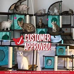 Mia's Pet Supply Kitty City Claw Mega Kit Cat Furniture, Cat Feeding Collection