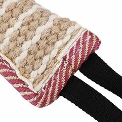 Mia's Pet Supply Dog Toys Dog Tug Toy |Tug Of War Dog Toy |Jute Bite Pillow With 2 Handles For Puppy Training