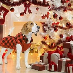 Mia's Pet Supply Kuoser British Style Plaid Dog Winter Coat