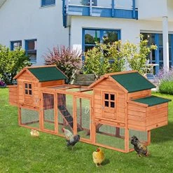Mia's Pet Supply PawHut 124" Dual Backyard Chicken Coops