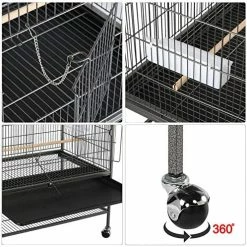 Outlet 🔥 Mia's Pet Supply Aviary & Perches Topeakmart Wrought Iron Large Flight Parrot Bird Cage For Multiple Parakeets 🤩 11 Mia's Pet Supply Aviary & Perches Topeakmart Wrought Iron Large Flight Parrot Bird Cage For Multiple Parakeets