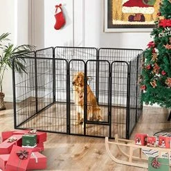 Mia's Pet Supply Pet Playpen, Puppy , Dog Fence, Indoor Outdoor 8 Panels Houses, Pens & Crates