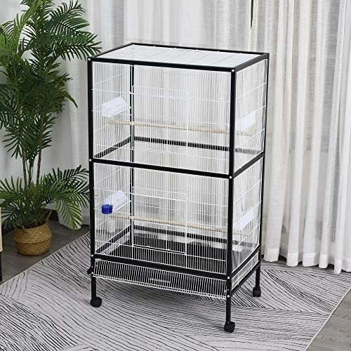 Brand new โ๏ธ Mia's Pet Supply PawHut 54" Rolling Flight Cage Extra Large Bird House Aviary & Perches ๐ 2 Mia's Pet Supply PawHut 54" Rolling Flight Cage Extra Large Bird House Aviary & Perches