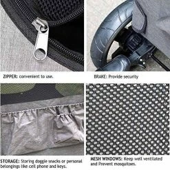 Mia's Pet Supply Large Pet Stroller Breathable Mesh Window