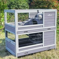 Mia's Pet Supply Rabbit Houses & Accessories Rabbit Hutch On Wheels Guinea Pig Cage