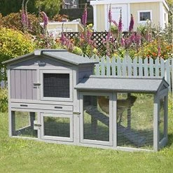 Mia's Pet Supply Aivituvin Expandable Chicken Coop Large Rabbit Hutch Rabbit Houses & Accessories