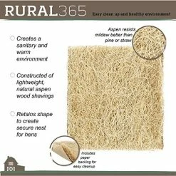 Mia's Pet Supply Rural365 Chicken Nest Box Liners 12 Pack - Chicken Coop Bedding, Chicken Coop Cages