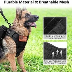 Mia's Pet Supply Tactical Dog Harness And Bungee Dog Leash Set For Large Medium Dogs Leashes And Harness