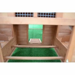 Mia's Pet Supply Large 10' Ft Wood Chicken Coop Backyard Hen Run House