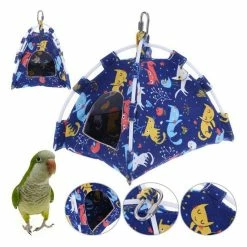 Mia's Pet Supply High Quality Bird Tent Shaped Hammock Pet Cage Swing Perch Aviary & Perches