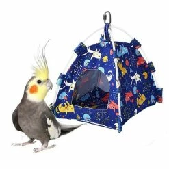 Mia's Pet Supply High Quality Bird Tent Shaped Hammock Pet Cage Swing Perch Aviary & Perches
