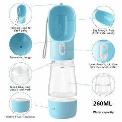 Mia's Pet Supply Pet Dog Water Bottle Portable Drinking Water Feeder