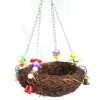 Mia's Pet Supply Aviary & Perches Rattan Handmade Vine Bird Nest Bird House