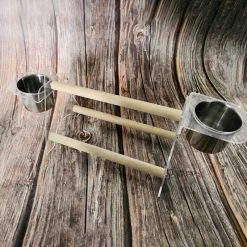 Discount 😉 Mia's Pet Supply Small Medium Parrot Bird Perch Table Top Acrylic Stand With 2 Feeding Cups For Water And Food Aviary & Perches 🌟 10 Mia's Pet Supply Small Medium Parrot Bird Perch Table Top Acrylic Stand With 2 Feeding Cups For Water And Food Aviary & Perches