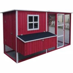 Mia's Pet Supply 87" Wood Chicken Coop Backyard Hen House 4-8 Chickens Nesting Box & Run New Chicken Coop Cages