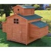 Mia's Pet Supply Chicken Coop Cages Deluxe Large Wood Chicken Coop Backyard Hen House